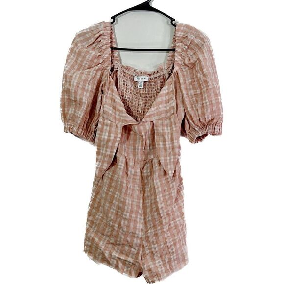 Top shop women’s size 4, Thai front off the shoulder, crinkle cut romper - Picture 1 of 5